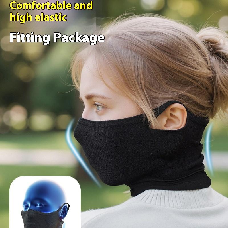 Neck Gaiter Fleece - Herbst/Winter Sport-Bandana Fahrrad-Gesichtsschutz mit Ohrschlaufen Wiederverwendbare