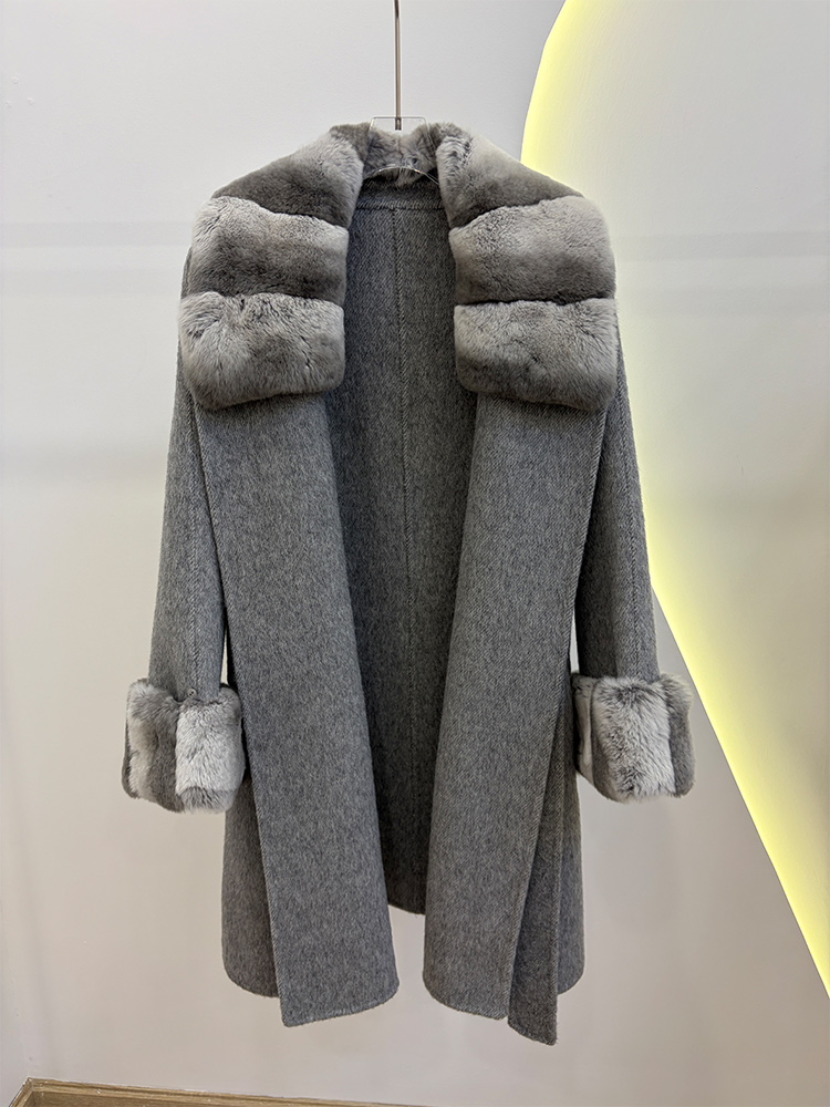 Herbst-Winter Echtpelzmantel f – Wool Coat Peacoat Bewertung und Preis