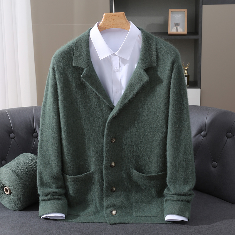 Neue Nerz Wolle Strickjacke mä – Wool Coat Peacoat Bewertung und Preis