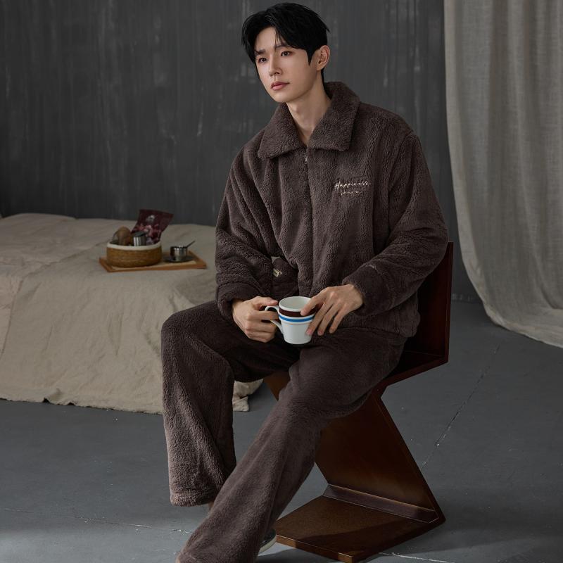 Dicke Herren-Pyjama-Sets für d – Flannel Shirt Lined Bewertung und Preis